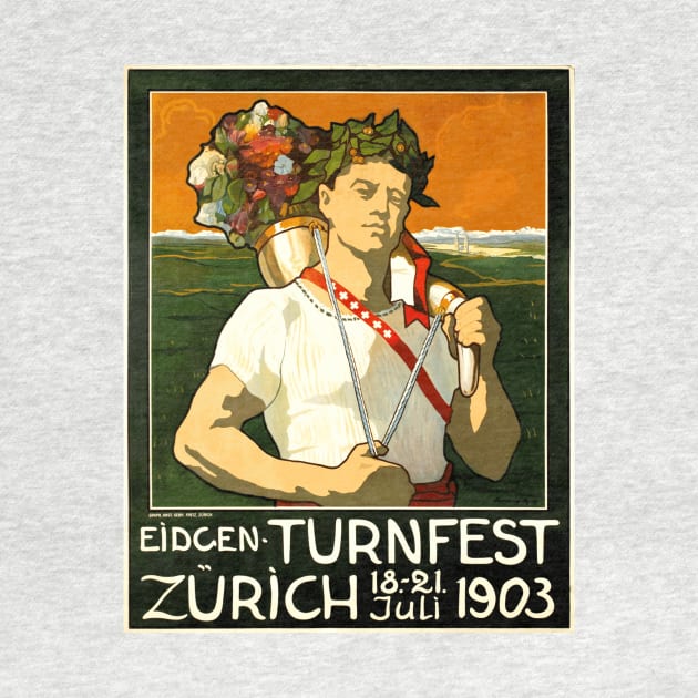 Vintage Poster: 1903 Eidgen Turnfest (Gymnastics Festival), Zurich, Switzerland by Naves